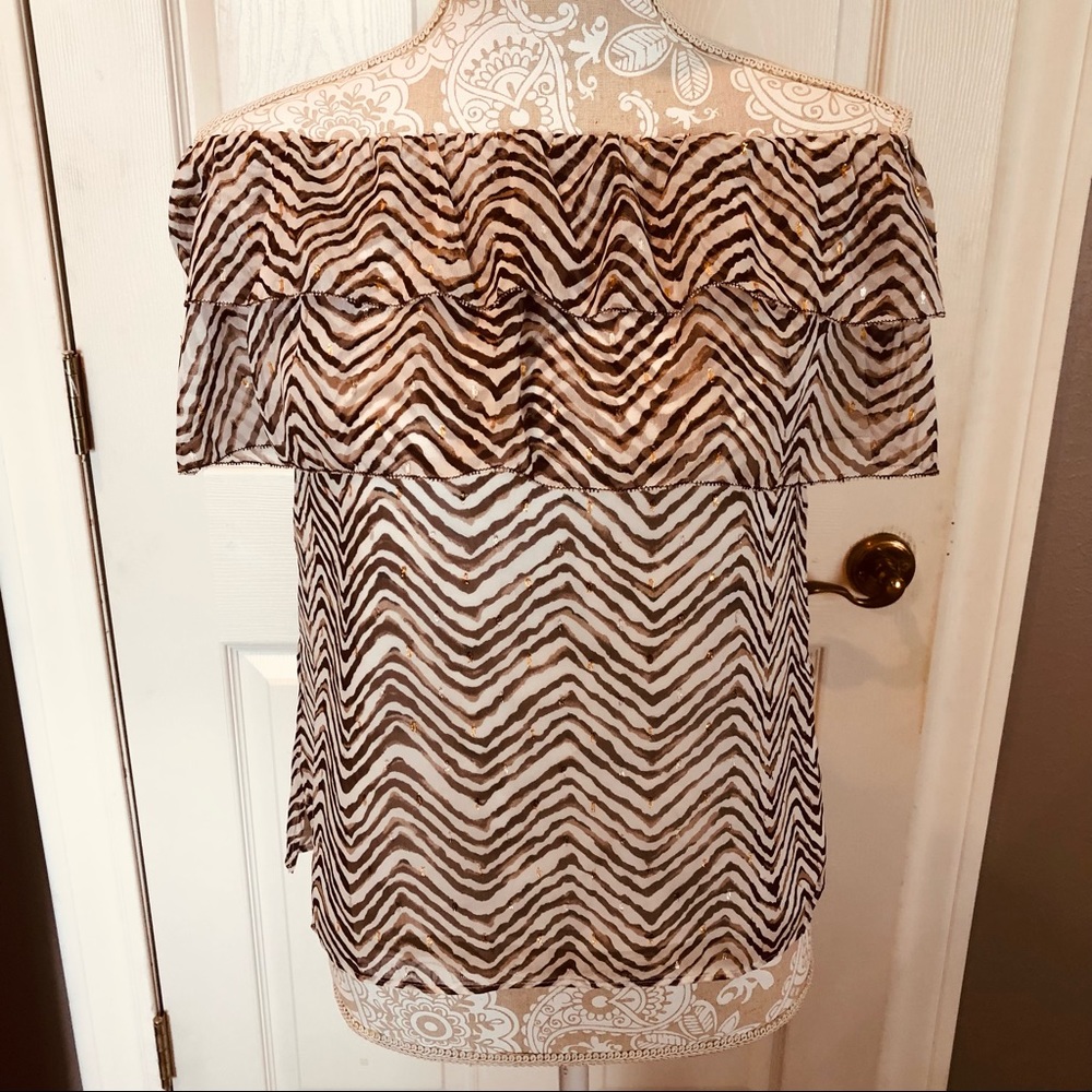 WHBM Zebra Print Blouse Sz. XS